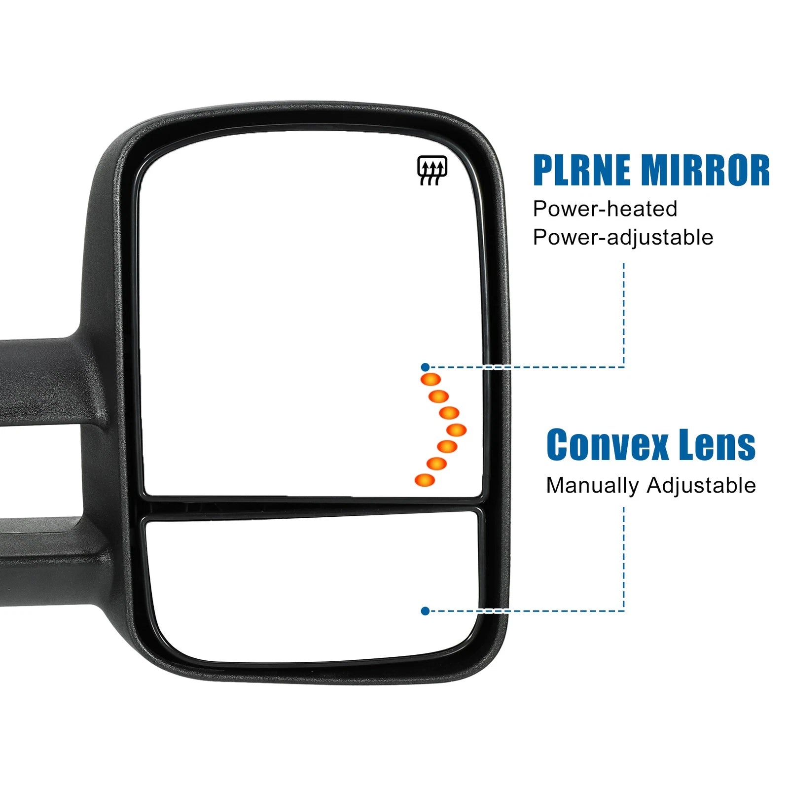 Power Heated Tow Mirrors Pair for Chevy Silverado GMC Sierra 1500 (2014–2018)