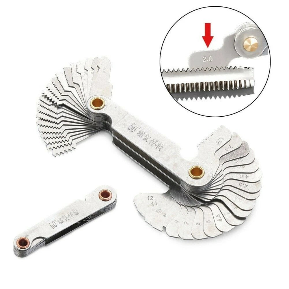 Thread Gauge for Metalworking (Metric & Inch) - Stainless Steel 1 PC