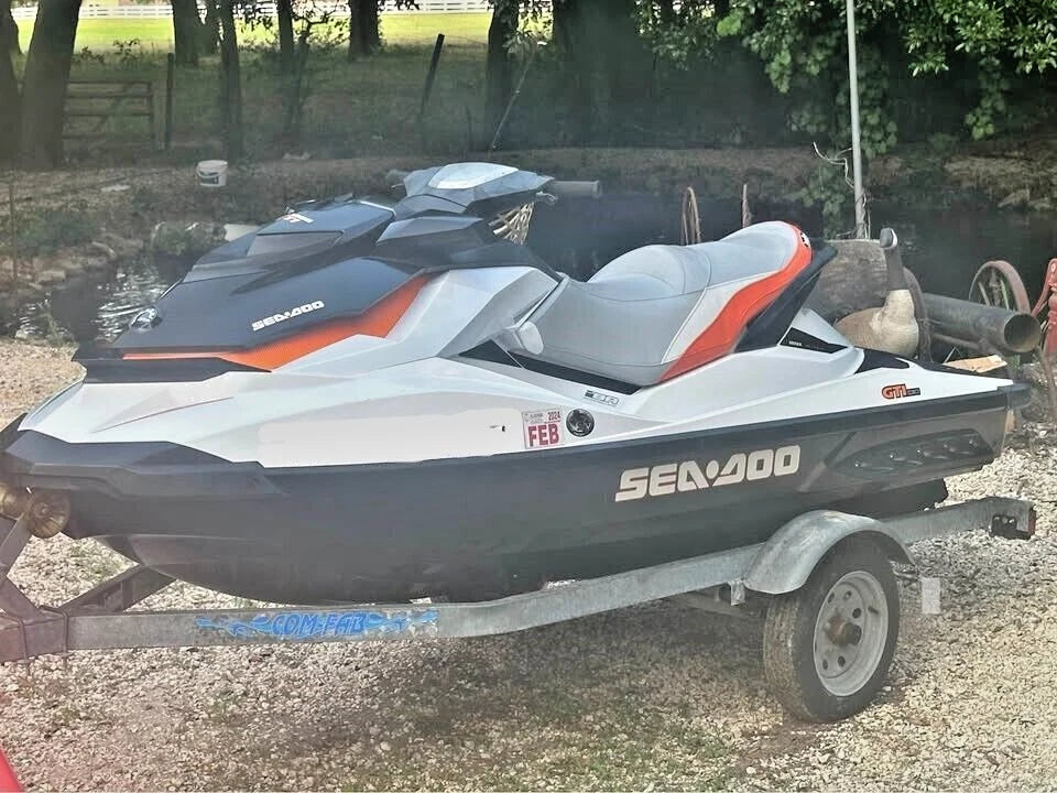 Seat Cover for Seadoo GTI GTS GTI WAKE 155 130 (2011–2018) Blacktip Orange Gray White