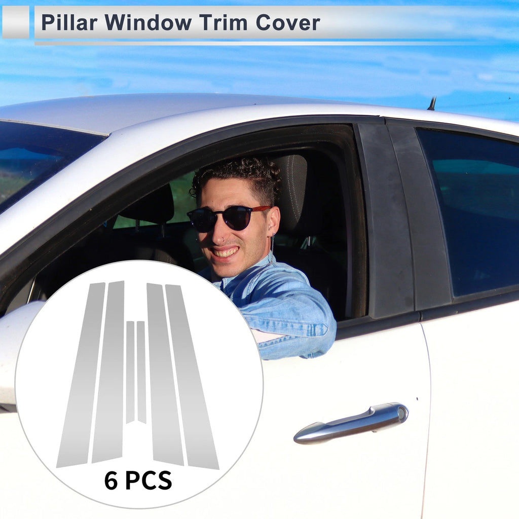 6 Pcs Door Pillar Window Trim Replacement for Mazda 6 (2003–2007)