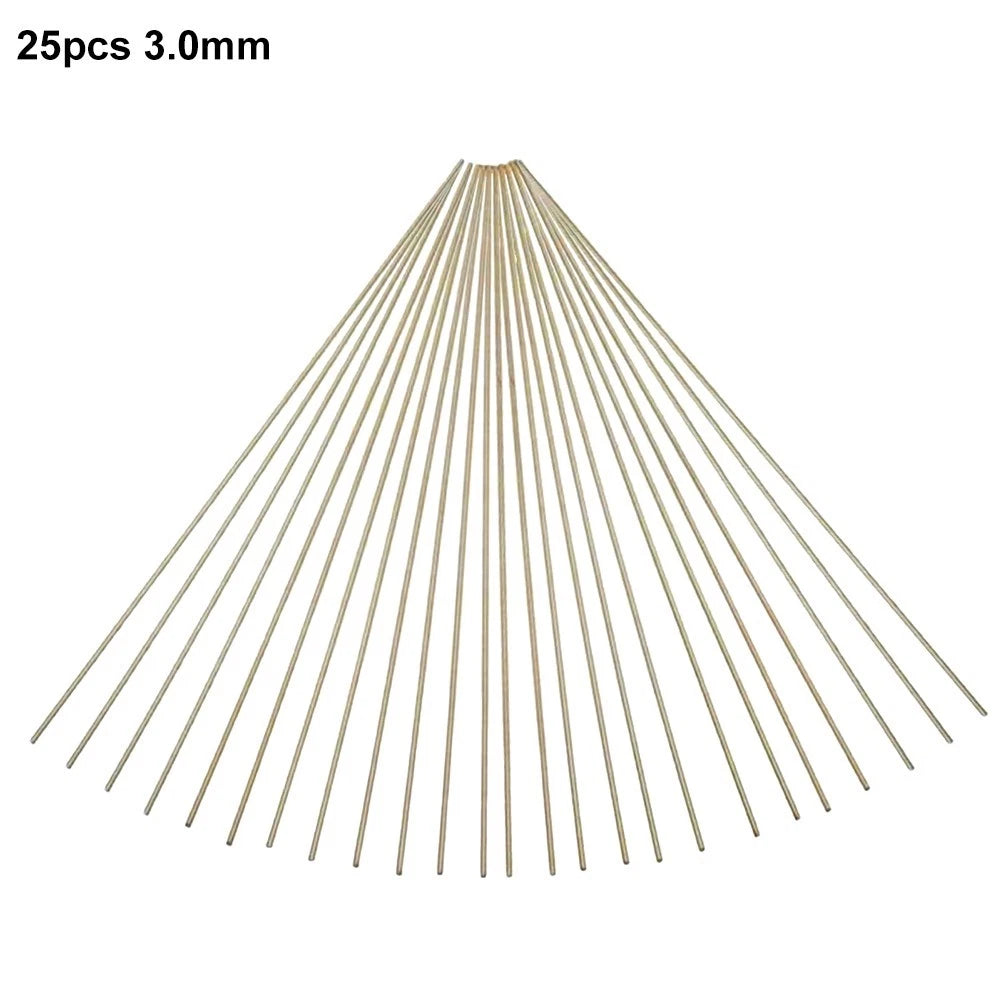 25PCS Solid Brass Brazing Rods, 1634-1661°F Temperature Range