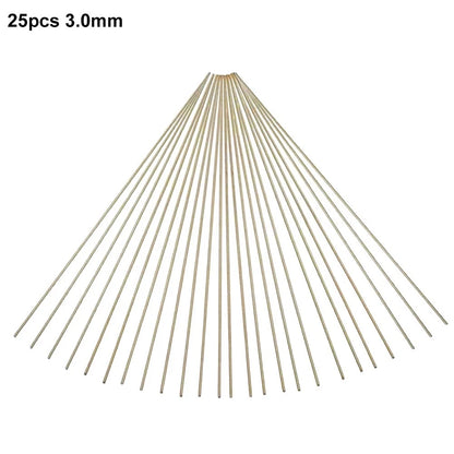25PCS Solid Brass Brazing Rods, 1634-1661°F Temperature Range