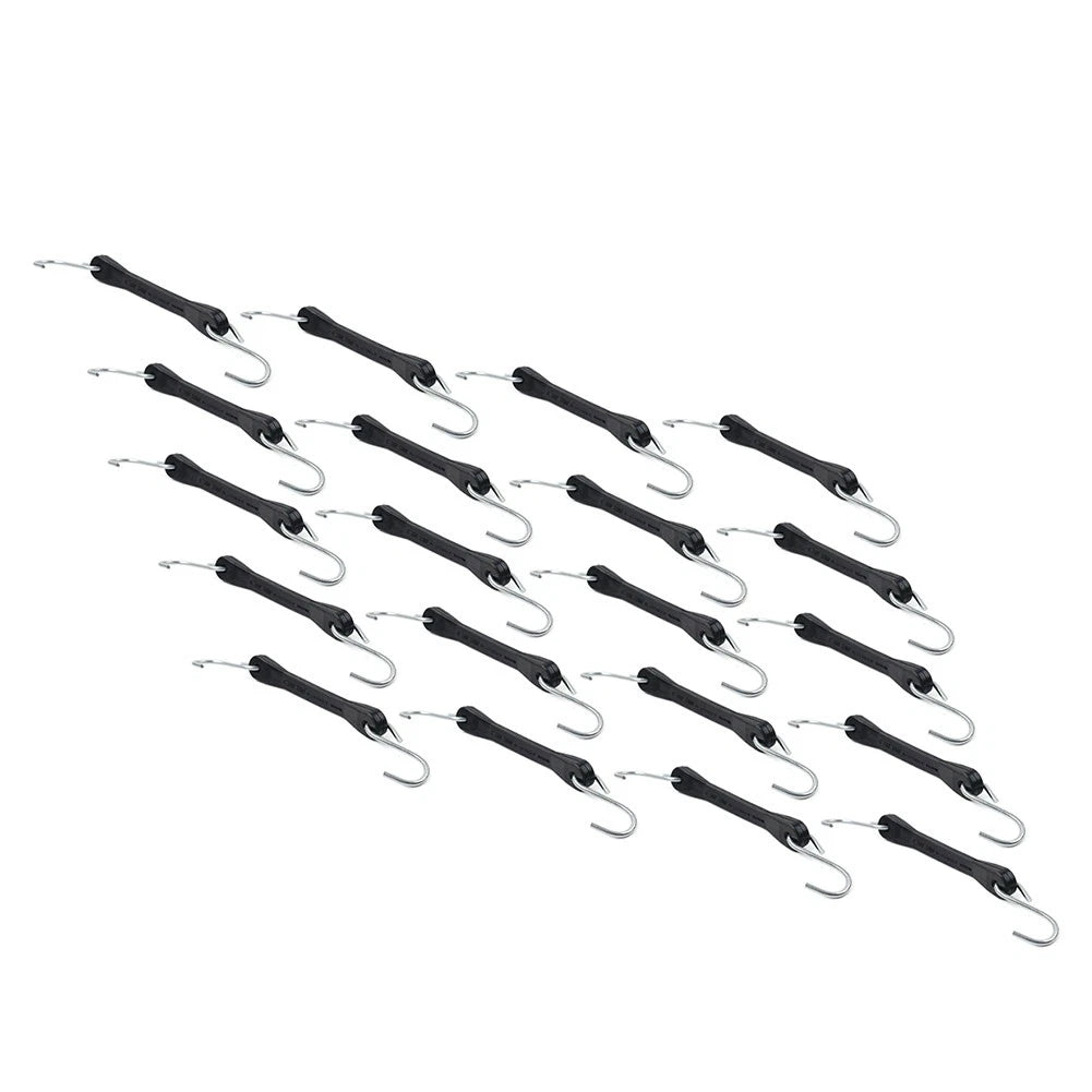 Set of 6 Heavy Duty Rubber Tarp Straps Tie Down Bungee Cords with Hooks