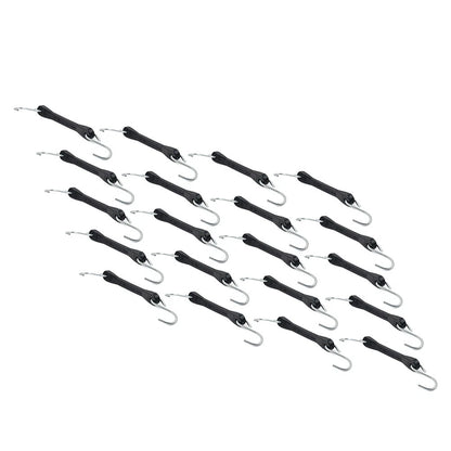 Set of 6 Heavy Duty Rubber Tarp Straps Tie Down Bungee Cords with Hooks