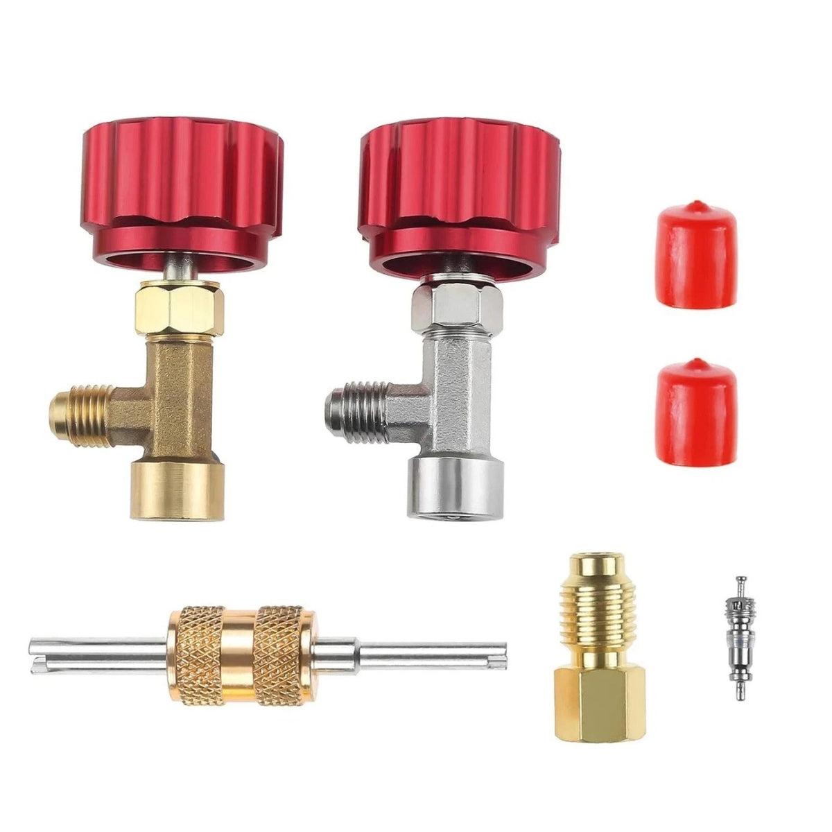 R134A Can Tap Valve with Adapter for A/C (Self-Sealing, Puncture Style)