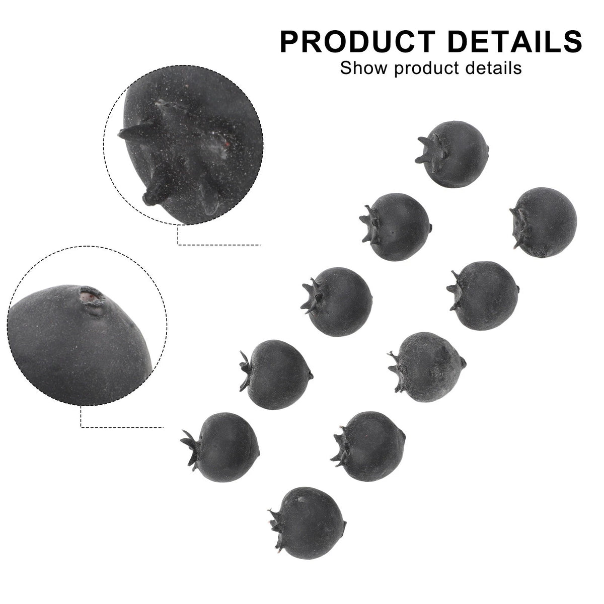 50 Pieces Artificial Blueberry Decoration for Crafting and Displays