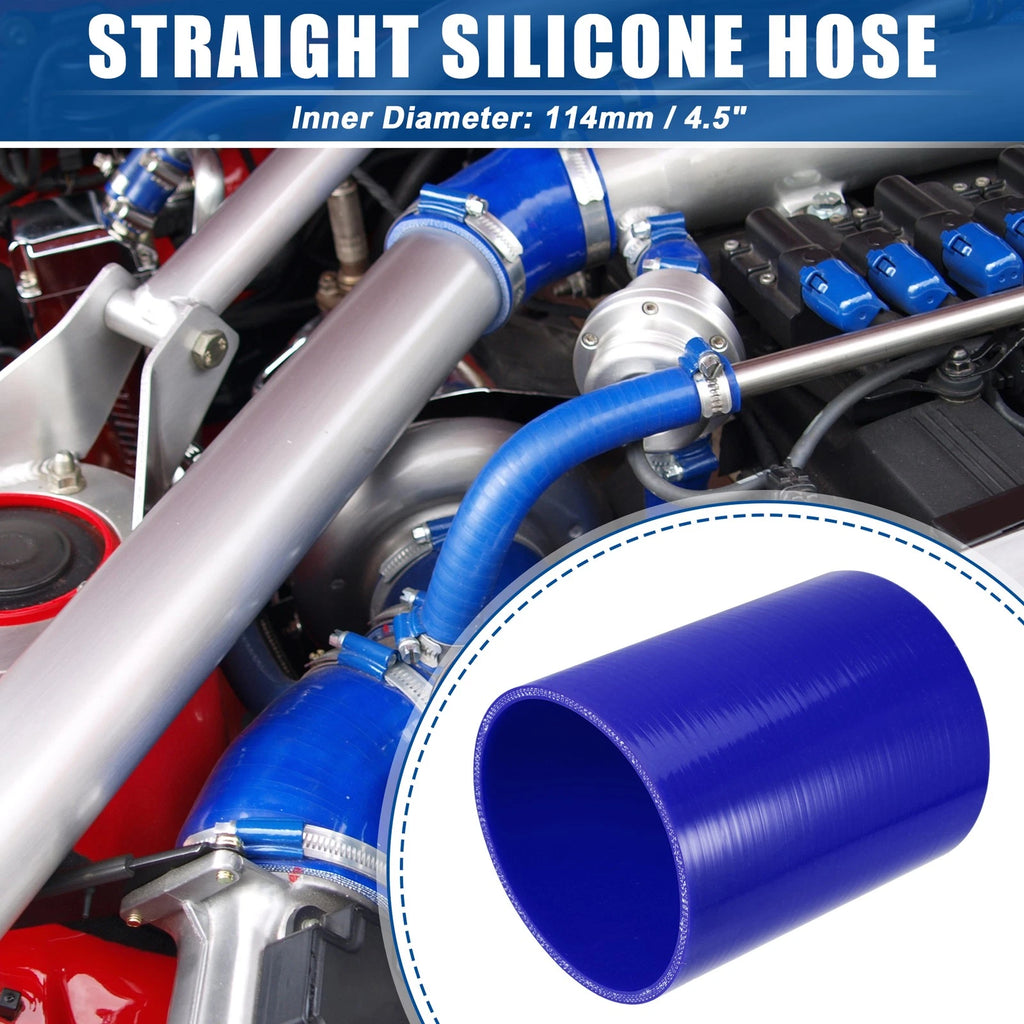 Silicone Reducer Hose Coupler for Car Intercooler (4.5" ID x 6" Length) Blue