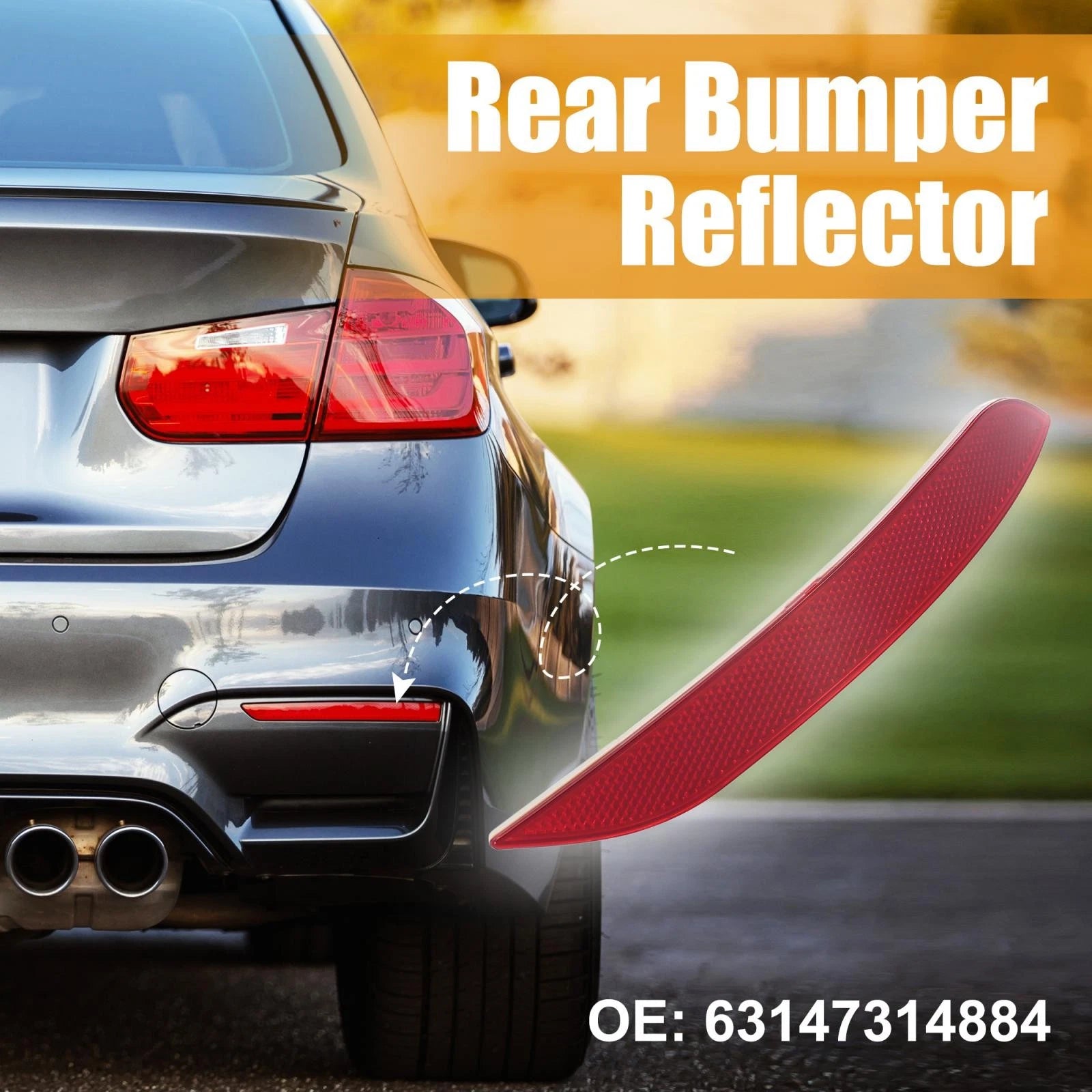 Rear Bumper Reflector Strip Cover Right Side for BMW X1 (2013–2015)