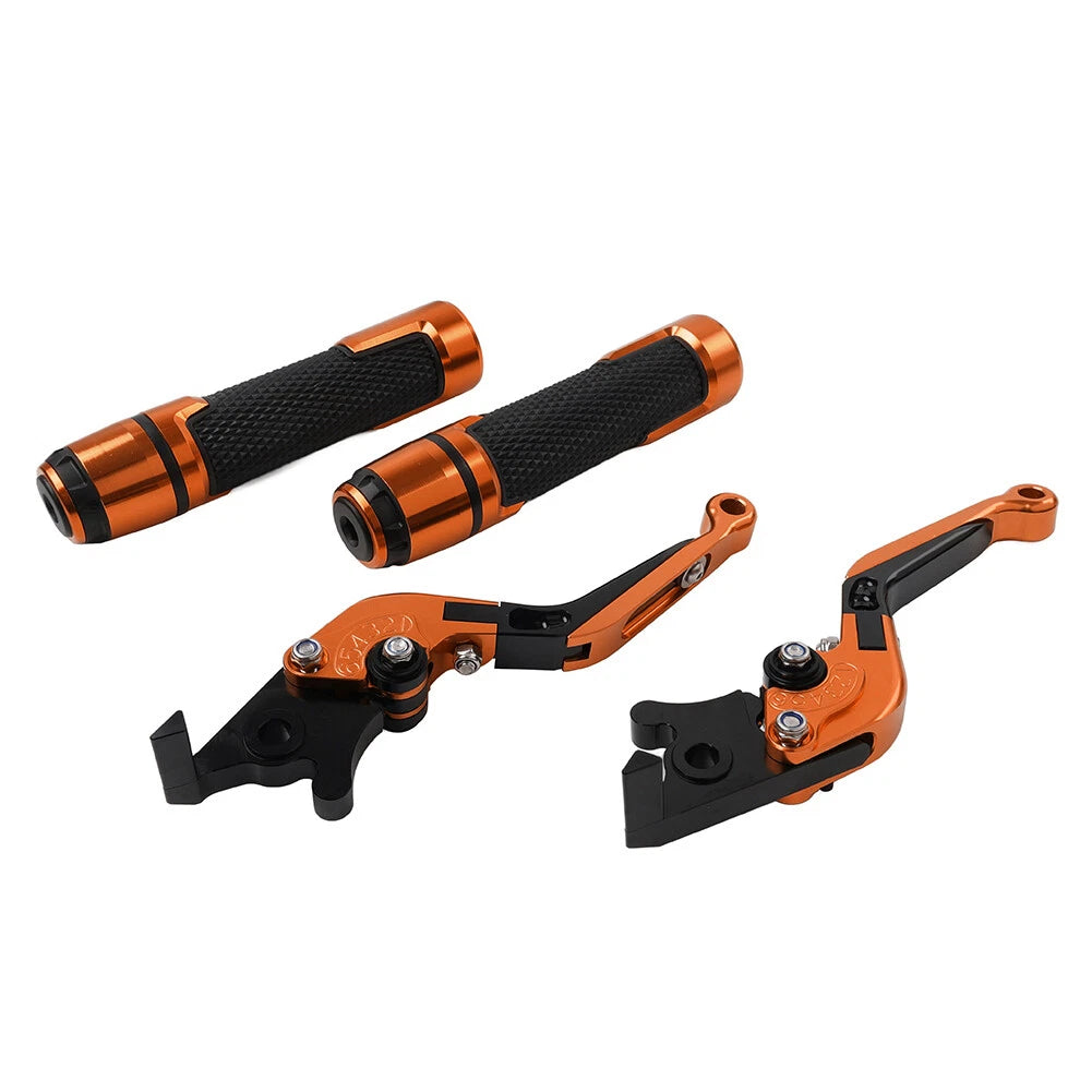 Orange Extendable Brake Clutch Lever Handlebar Grip Set For BMW R1200GS R1250GS