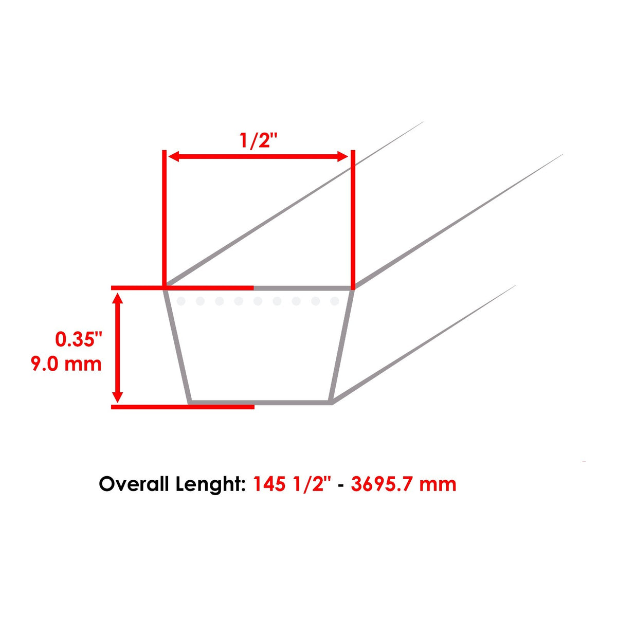 Deck Belt Replacement for Ariens Gravely John Deere GX26422 (2014–2016)