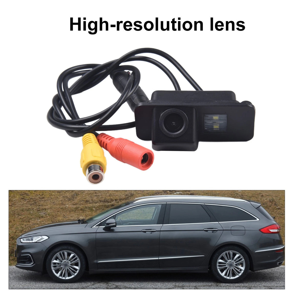 Reverse Camera Power Supply Cable for Car (DC 12V, Video Cable)
