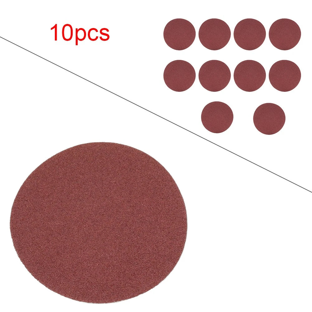 Set of 10 Hook and Loop Sanding Discs 40-180 Grits 7 Inch