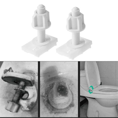 2X Toilet Hinge Screws with Washers for Bathroom Repair Kit