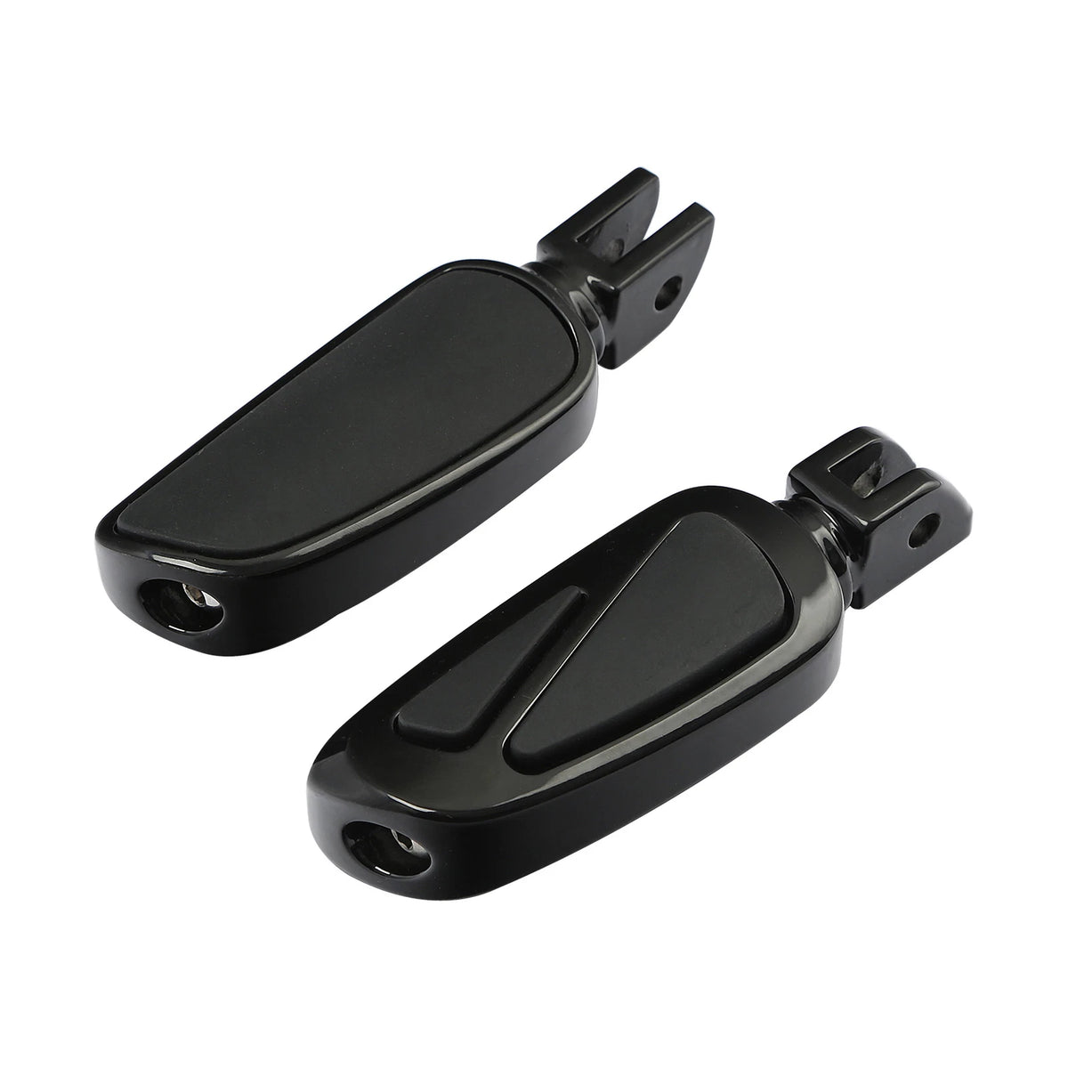 Black Front Rider Footpegs Footrest for Harley Softail FXST (2018–2025)