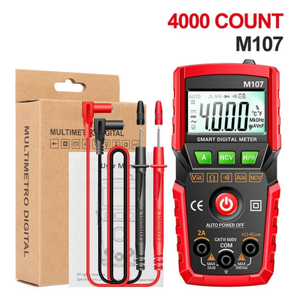 Digital Multimeter M107 4000 Counts Auto-Ranging AC/DC Voltage Current