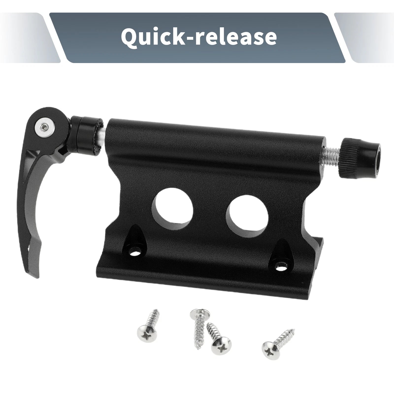 Universal Quick Release Fork Mount Rack for Bike Portable Aluminum (Black)