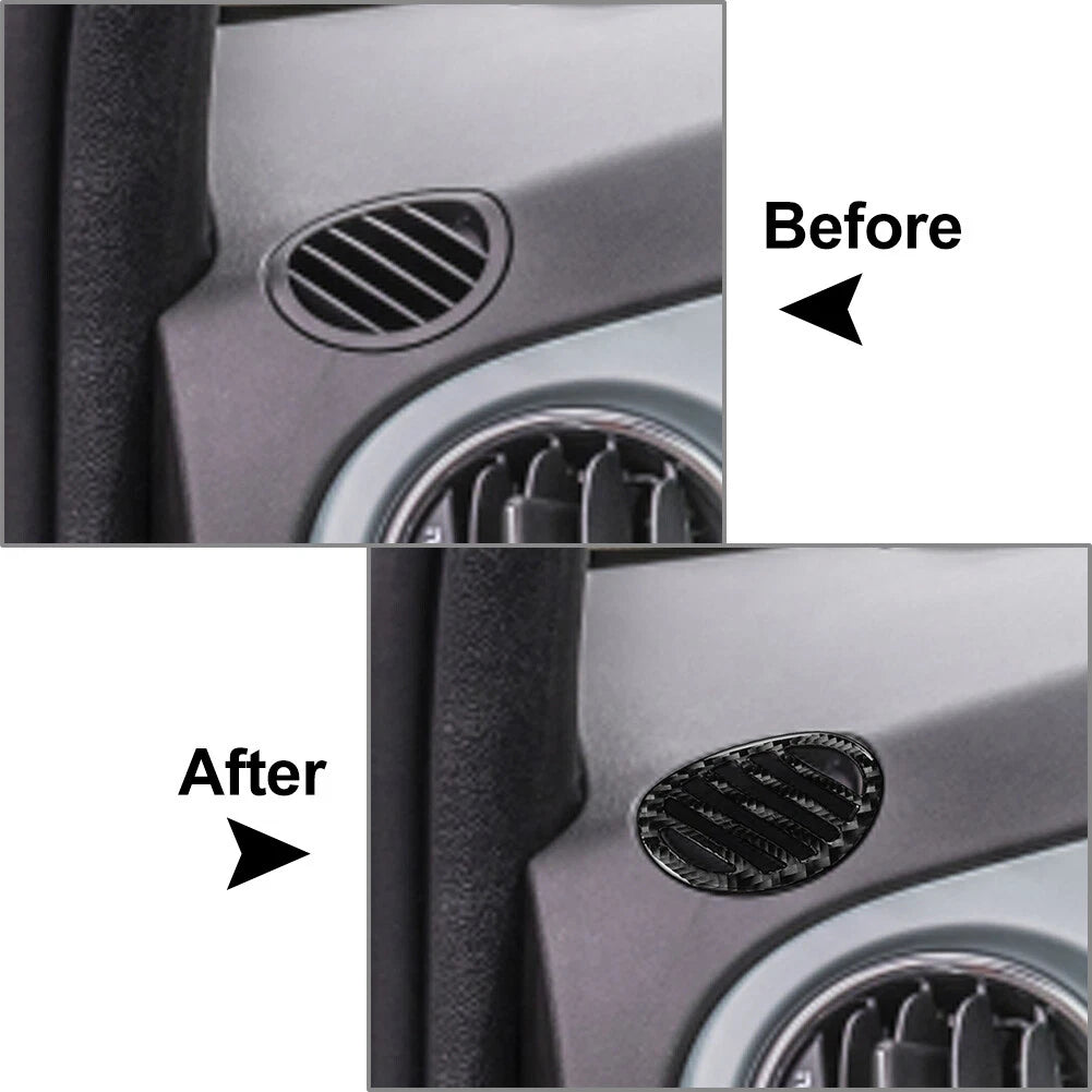 For Fiat 500 2012-2015 Interior Dashboard Defogger Air Vent Panel Cover Trim
