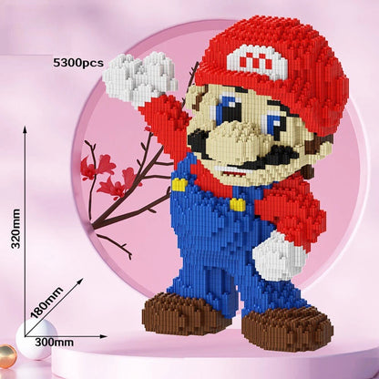 3D Super Mari Building Blocks Anime Figure Puzzles Model Kit for Adults & Kids