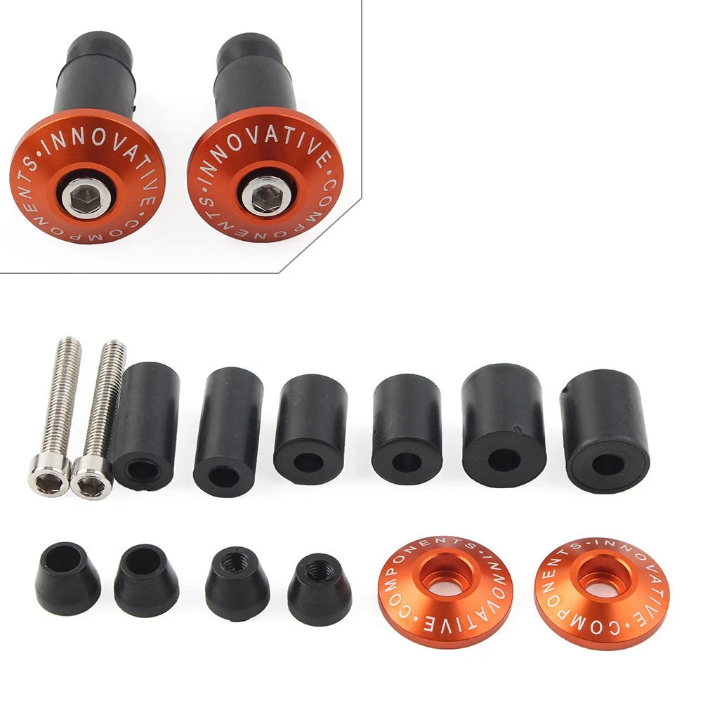 Handle Bar End Weights for Dirt Bike (7/8'', Orange)