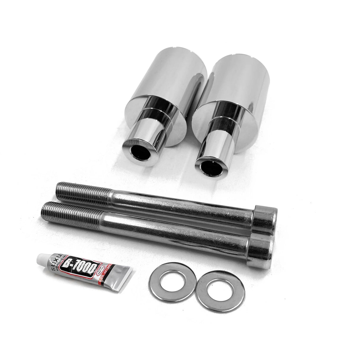 Chrome Spike Billet Aluminum Frame Slider Protector for Honda CBR600RR (2003–2006)