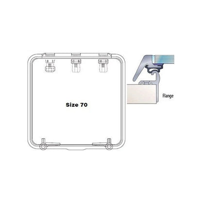 Lewmar Ocean Series Flange Base Hatch Size 70 for Marine Applications (39670070)