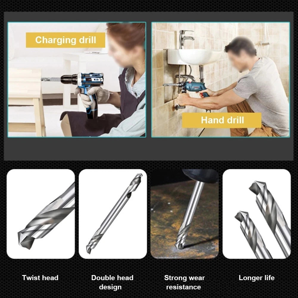 10pcs HSS6542 Double Ended Spiral Drill Bits (3.2mm, 4.2mm, 5.2mm)