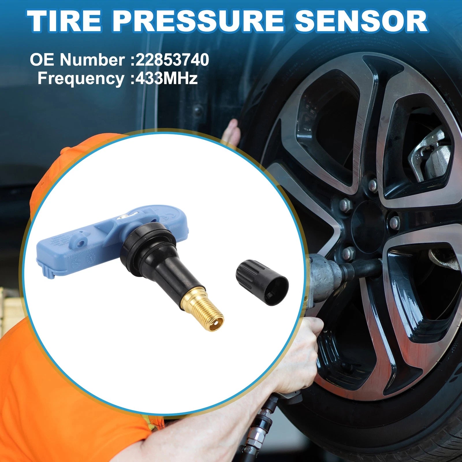 Tire Pressure Sensor TPMS Replacement for GMC Yukon 2011–2019 433MHz