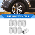 Tire Valve Stem Caps Replacement Set for SUV Bike RV (10–17mm) (8 Pack)