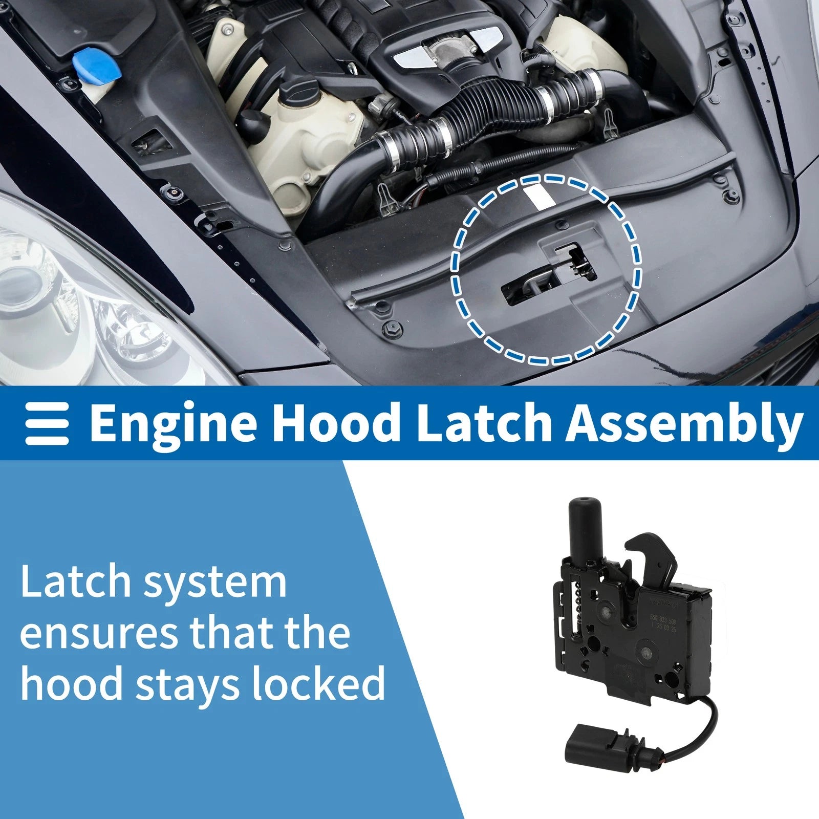 Hood Latch Assembly Replacement for Audi A4 (2017–2020)