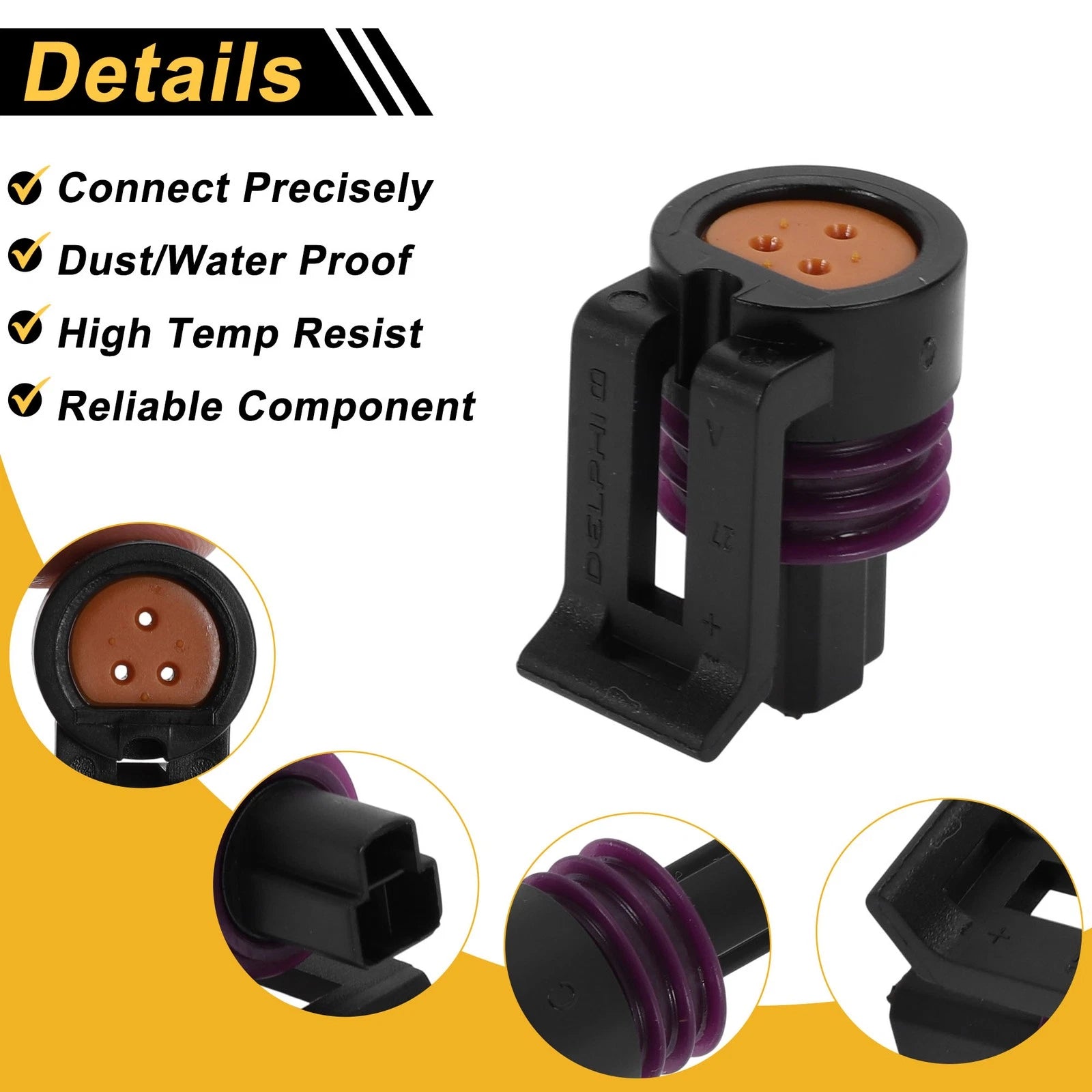 5Pcs 3-Pin Connector Plug for Buick (No. 12065287)