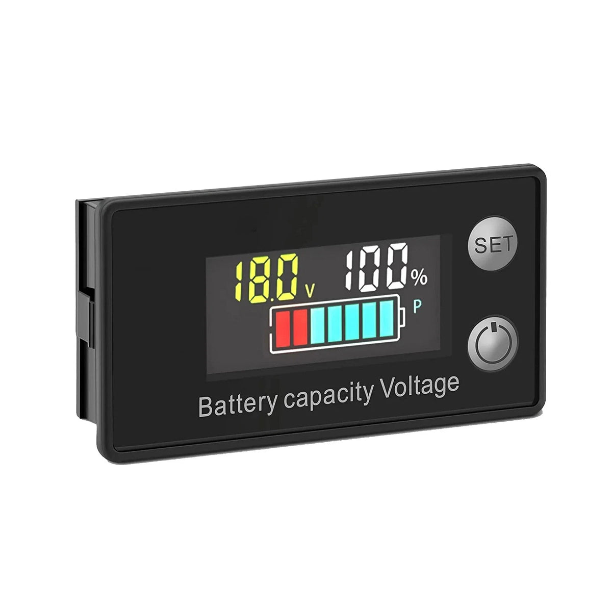 Battery Monitor Meter LCD Display for RV Solar System (12V-72V)