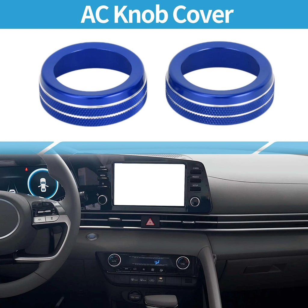 AC Heater Switch Knob Cover Ring for Hyundai Elantra (2021–2024) 2 Pcs