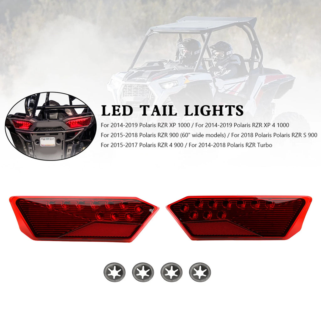LED Tail Lights for Polaris RZR Turbo 1000 XP 900 S (2014–2020) 2412341 2412342