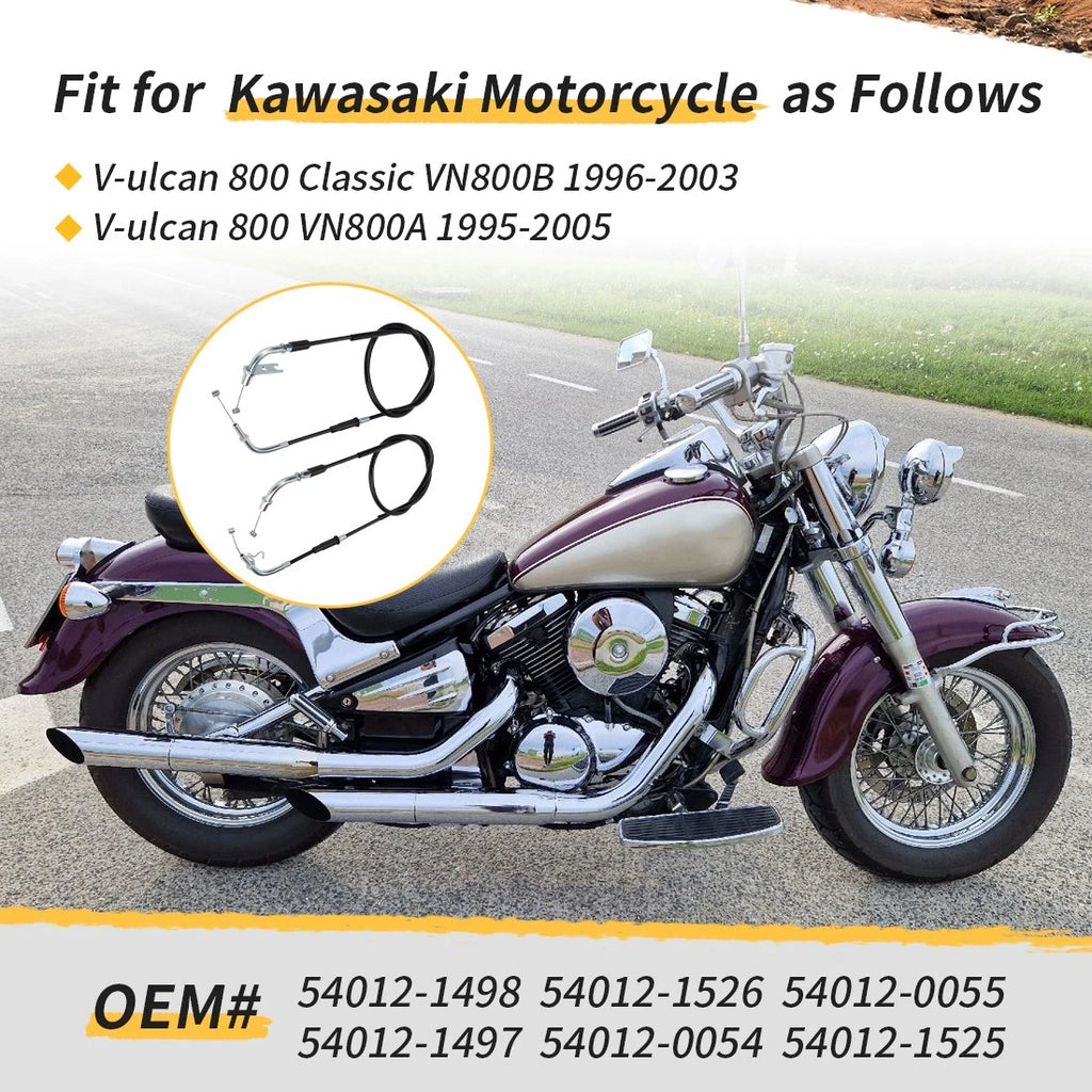 Throttle Cable Set for Kawasaki Vulcan 800 Classic (1995–2005)