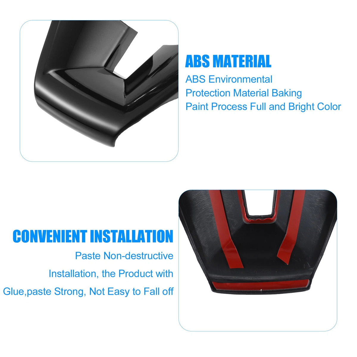 Steering Wheel Cover Trim ABS Plastic Black for Chevrolet Cruze (2010–2015)