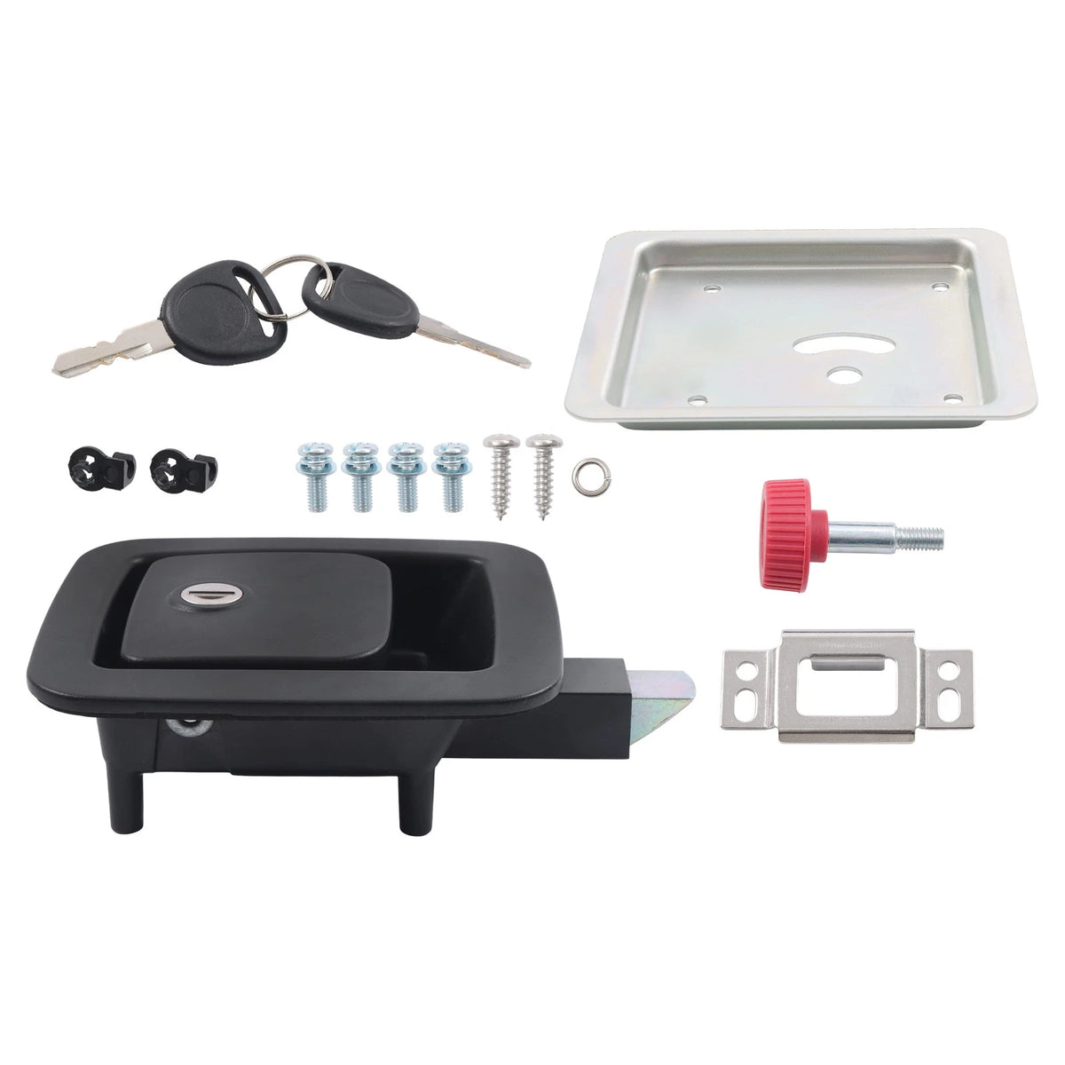 RV Door Lock for Right-Hinged Cutout (3.9' x 3.3' x 1.25–2') - 2 Keys