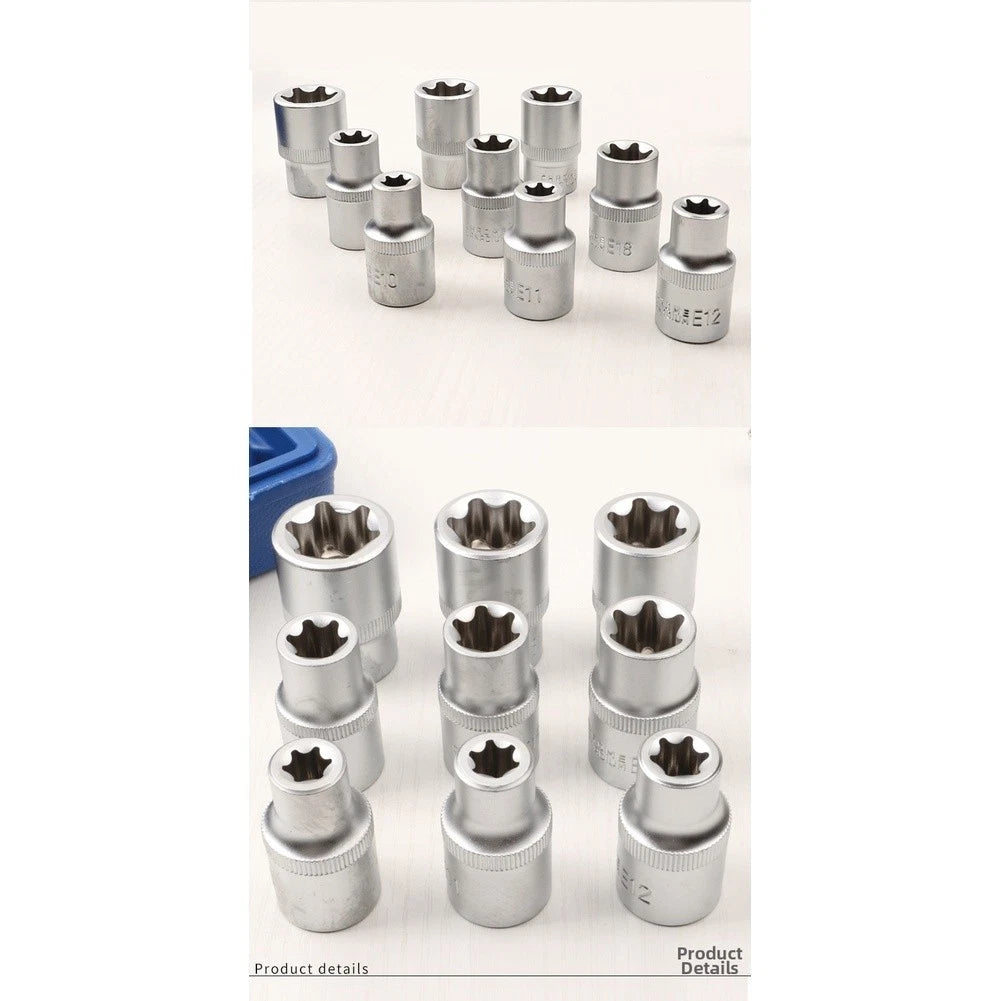 14-Piece Metric Socket Set for Automotive Standard Fasteners
