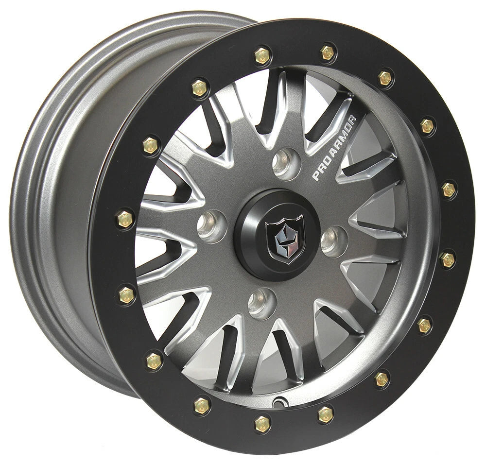Pro Armor Halo Milled Beadlock Wheel Rim for UTV (15x7, 4/156, 38mm Offset)