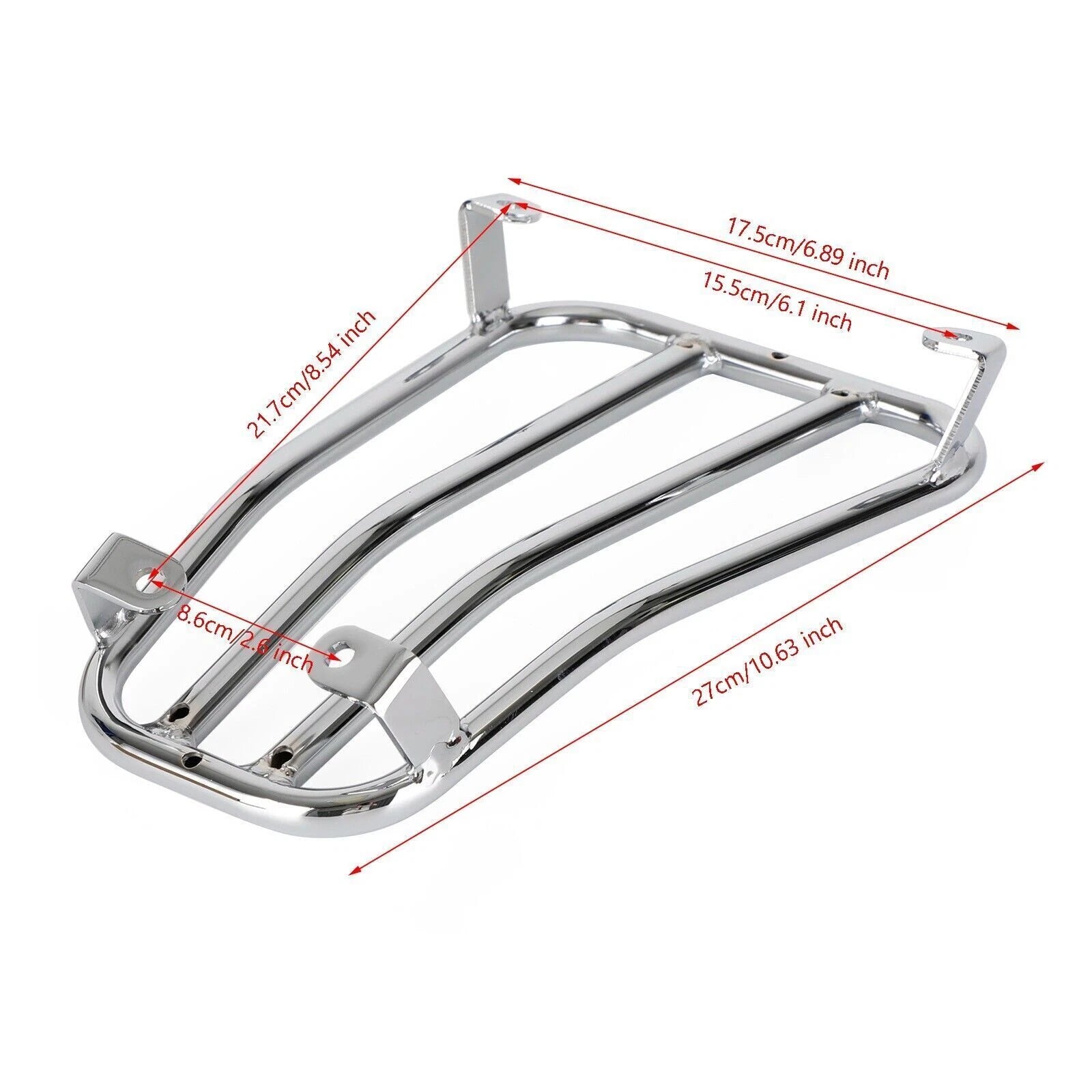 Chrome Floor Board Rack Carrier for Vespa 125 200 250 300 GTS GTV GT GTL (T9)