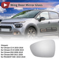 Left Side Wing Mirror Glass for Citroen C3 II (2010–2016)