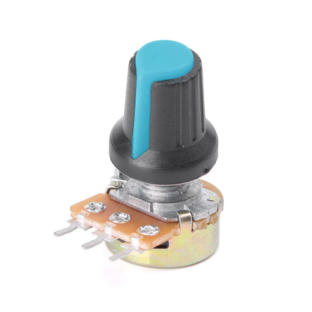 5 Set 5K-100K OHM Terminal Rotary B Type Potentionmeter + Switch Knob Cap Set