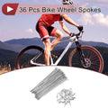 Bicycle Spokes 139mm Set for 36 Piece Wheels Steel Galvanized Silver (N/A)