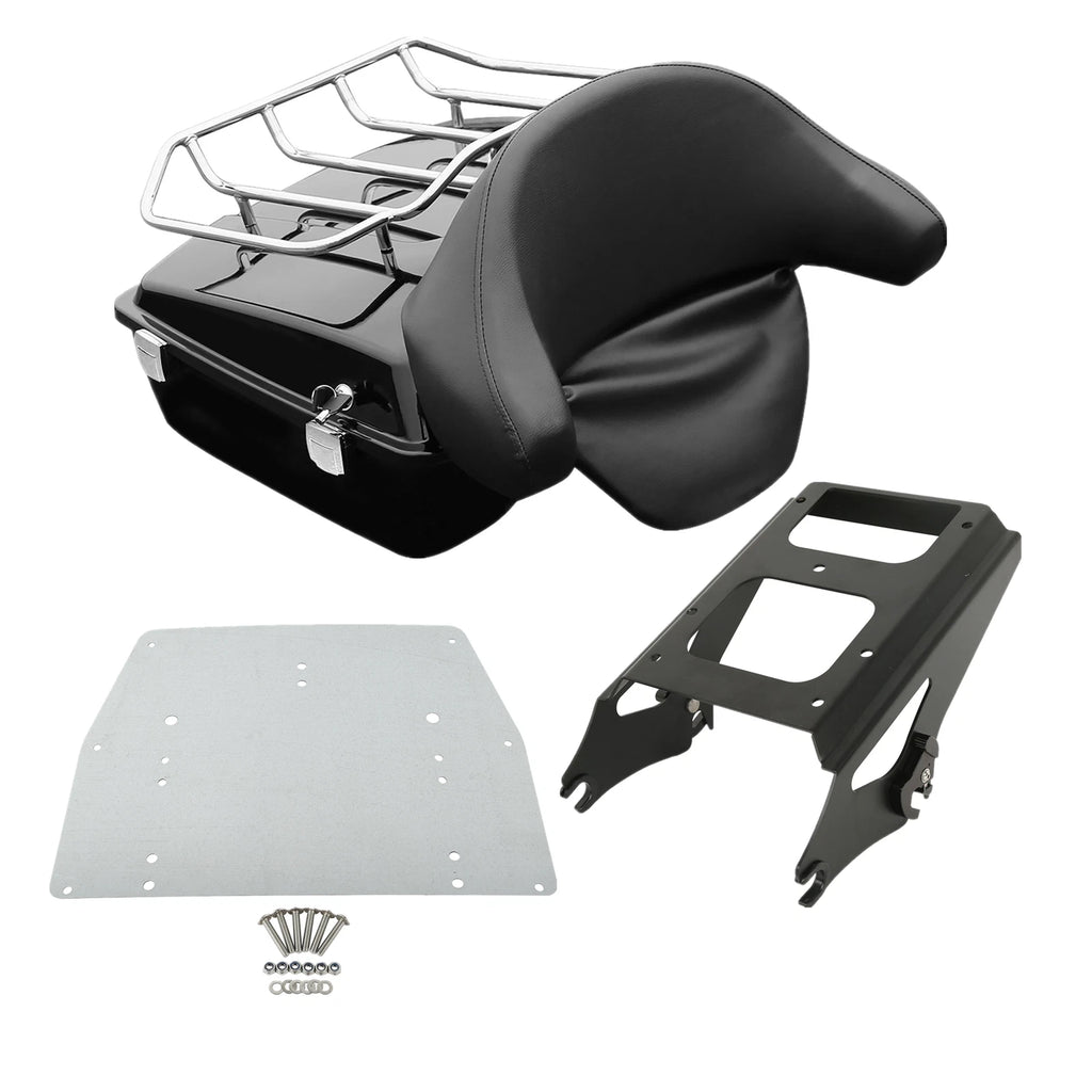 Chopped Trunk Backrest Mount Rack Plate for Harley Touring Road Glide (2009–2013)