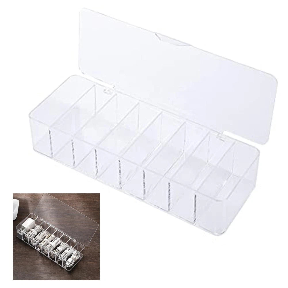 Plastic Cable Organizer Box for Data and Charger Cords