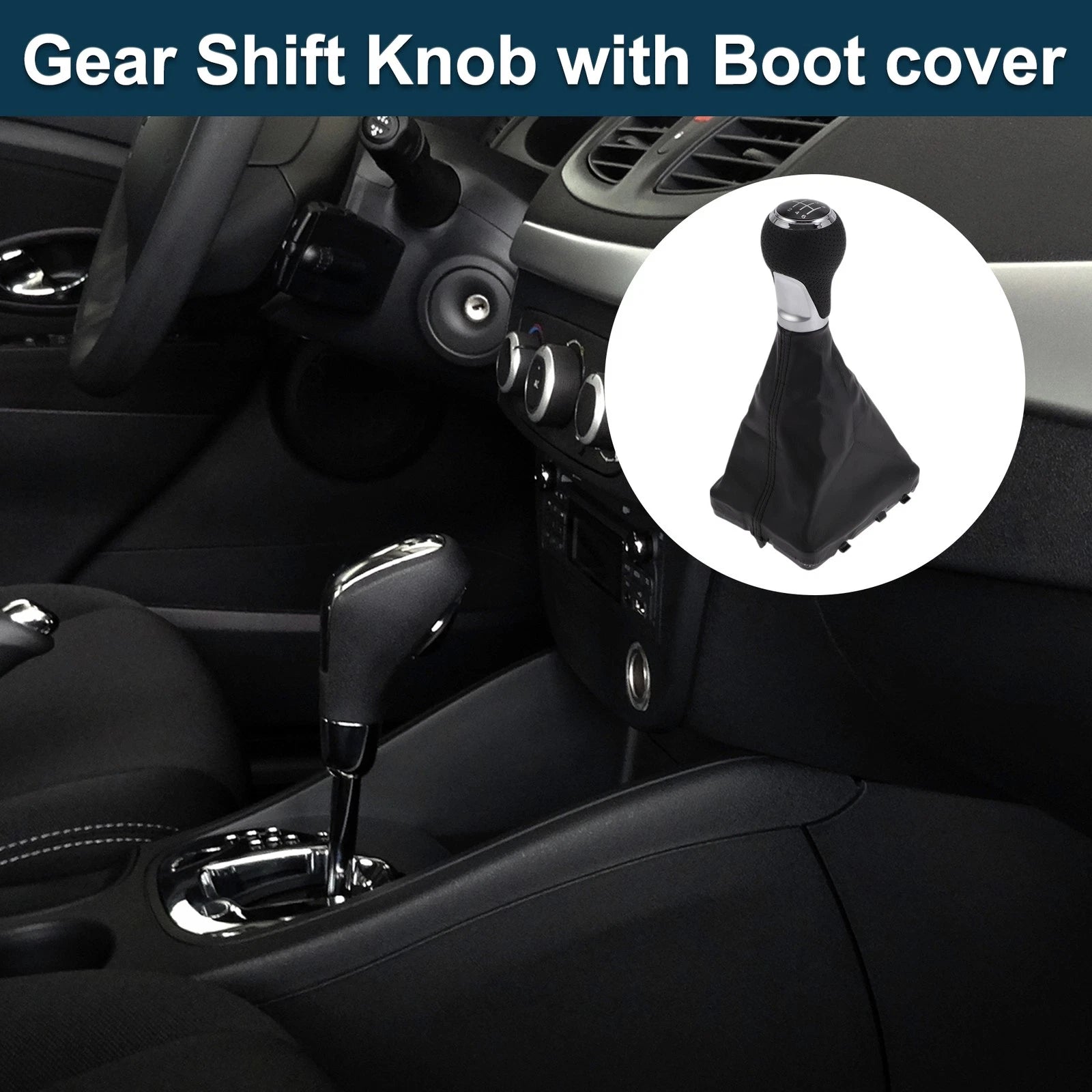 6 Speed Gear Shifter Knob with Cover for Audi A6 (2005–2011)