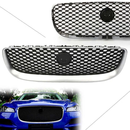 1 Piece Front Bumper Grille for Jaguar XE (2015–2018) Black Chrome