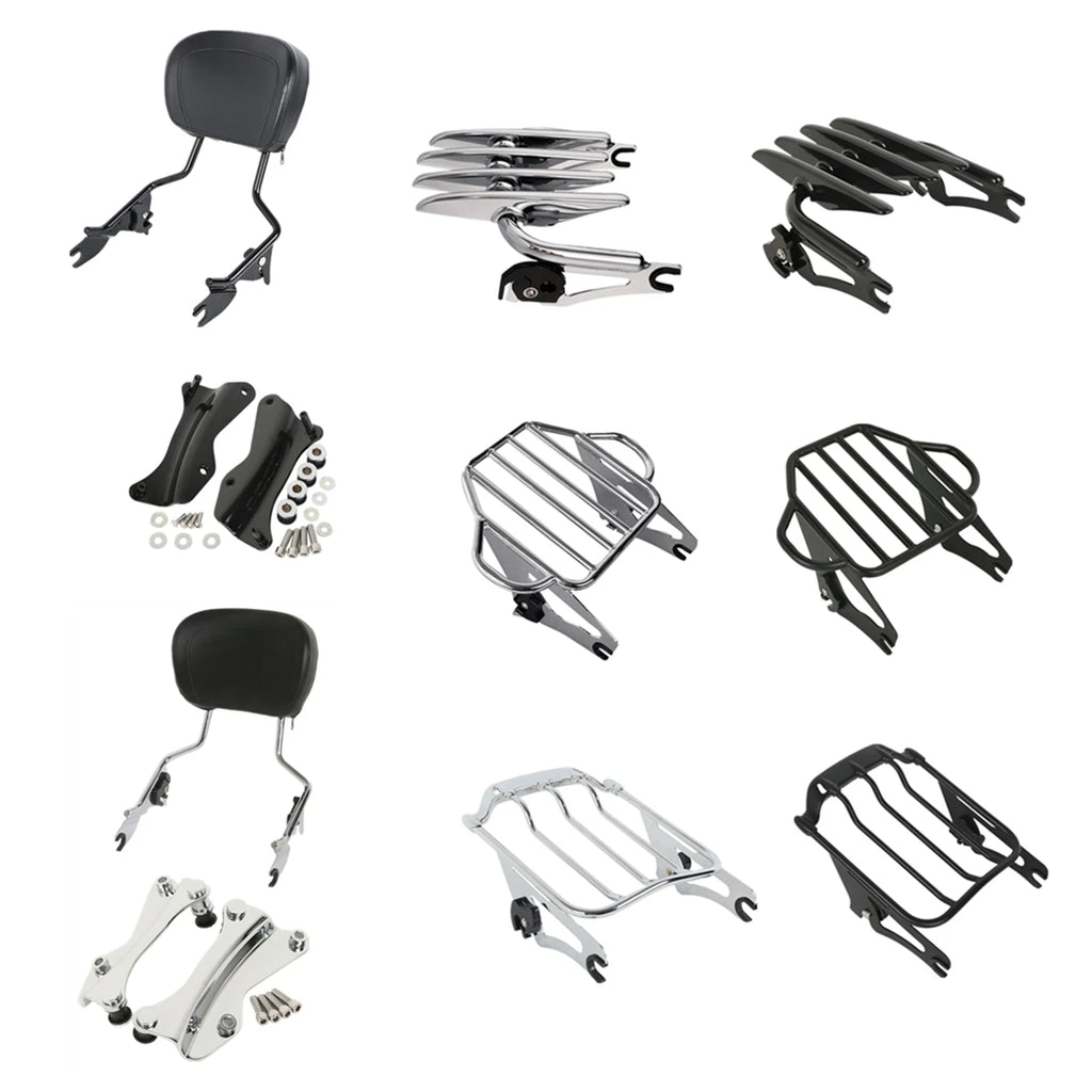 Sissy Bar Backrest Luggage Rack Docking Hardware for Harley Touring (2014–2025)