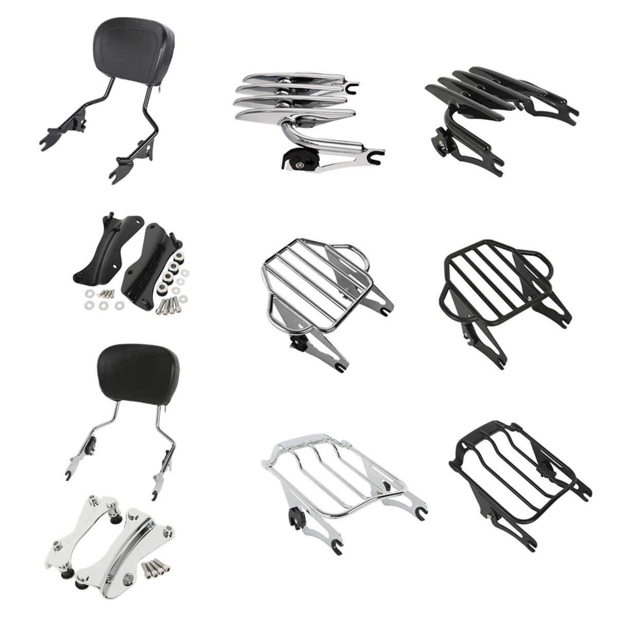 Sissy Bar Backrest Luggage Rack Docking Hardware for Harley Touring (2014–2025)