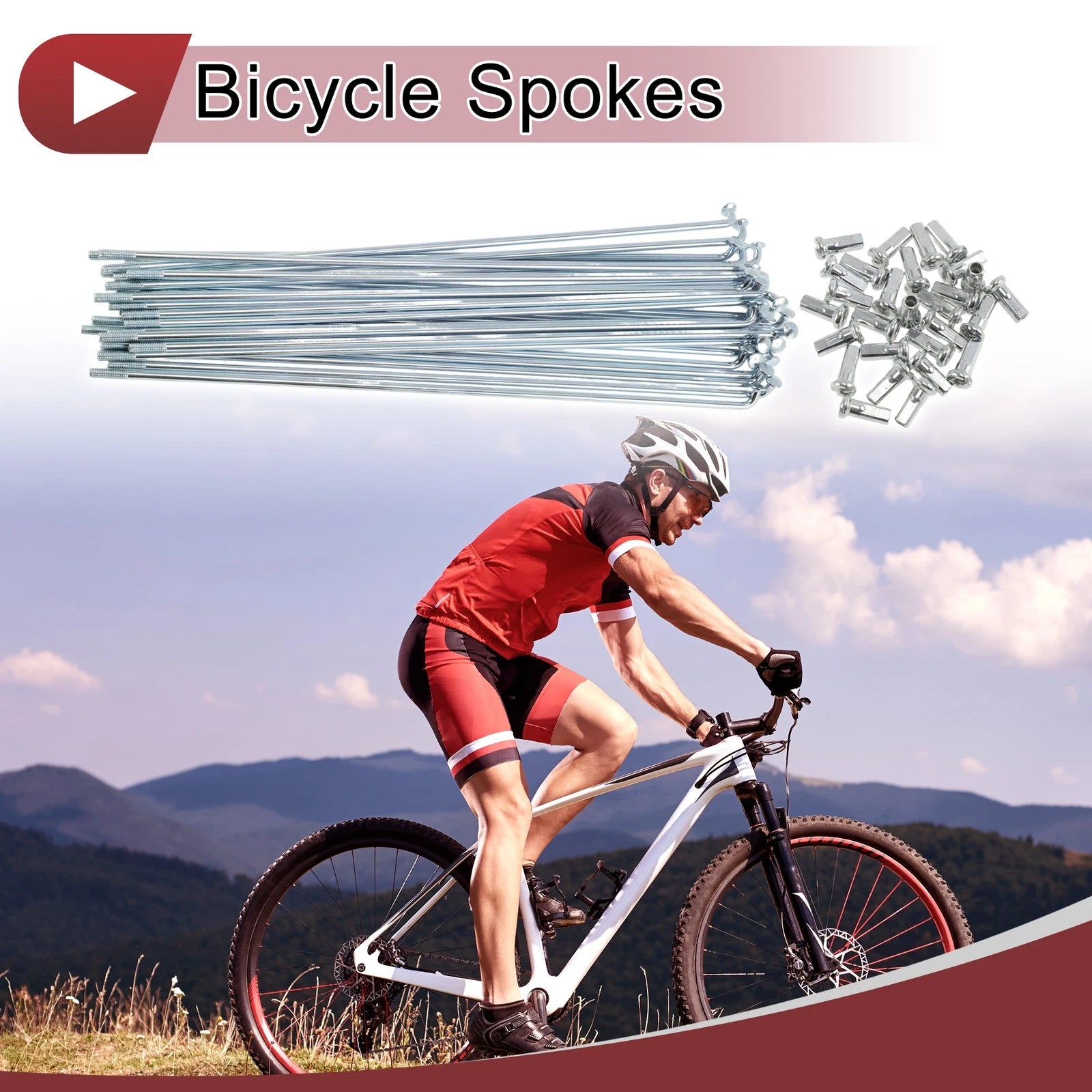 Bicycle Spoke 189 mm Galvanized Carbon Steel for 12G Wheel (Universal)