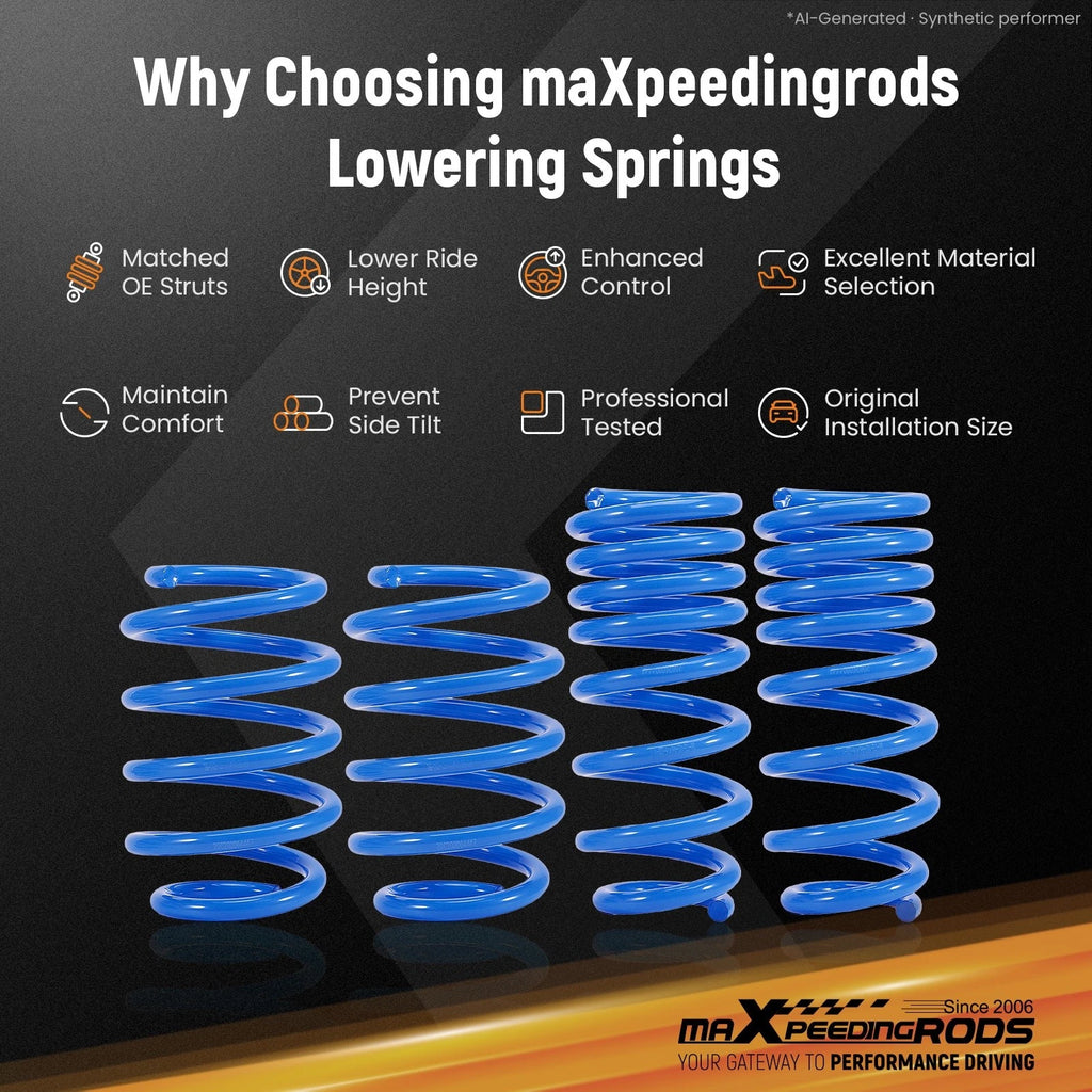 Lowering Springs for Ford Taurus (2010–2019) - Drop 1.5" - Blue